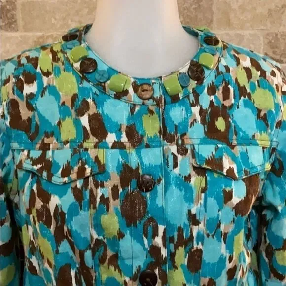 Ruby Rd.  multi colored  print top - Picture 2 of 6